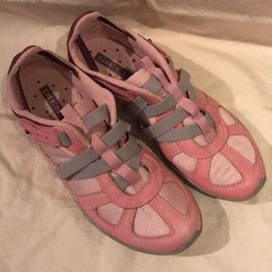 Pink and burgundy Diesel sneakers